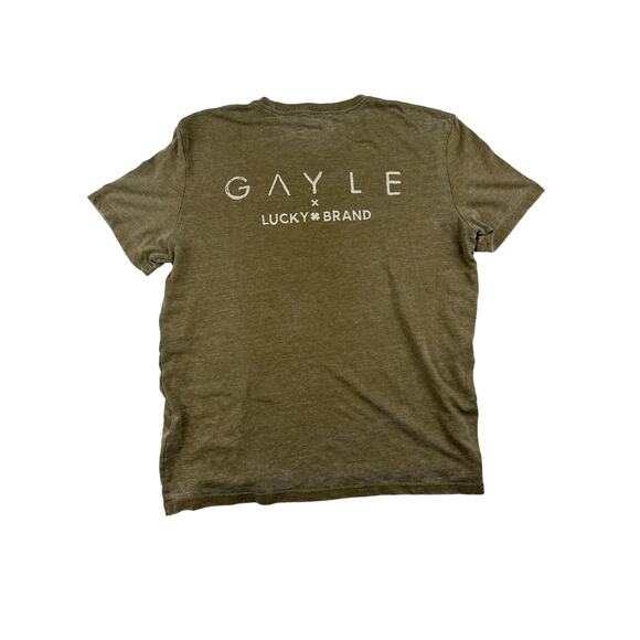 Lucky Brand - Gayle Four Leaf Clover Venice Burnout Tee in Brown - Picture 3 of 3